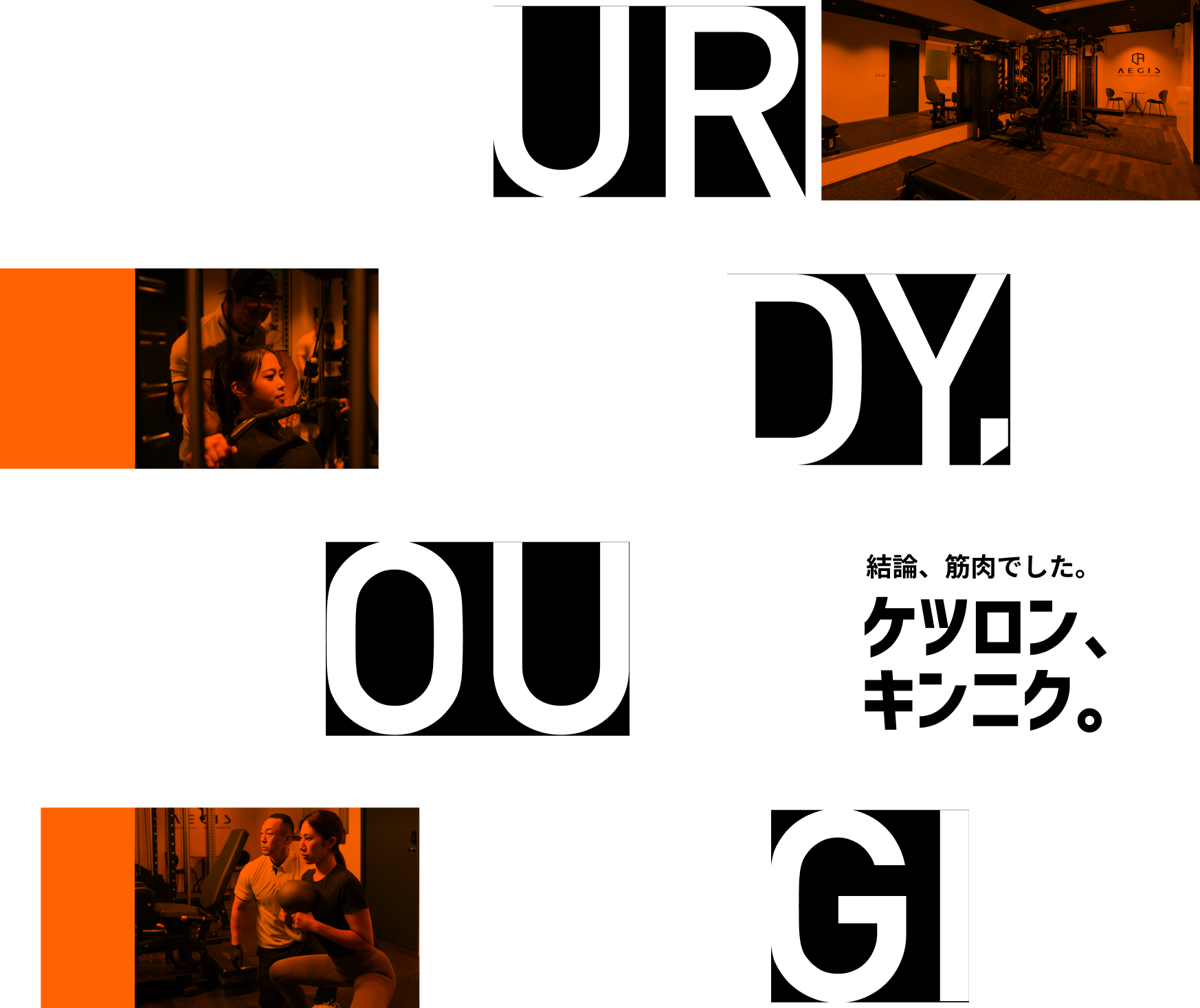 YOUR BODY, YOUR AEGIS. 結論、筋肉でした。ケツロン、キンニク。